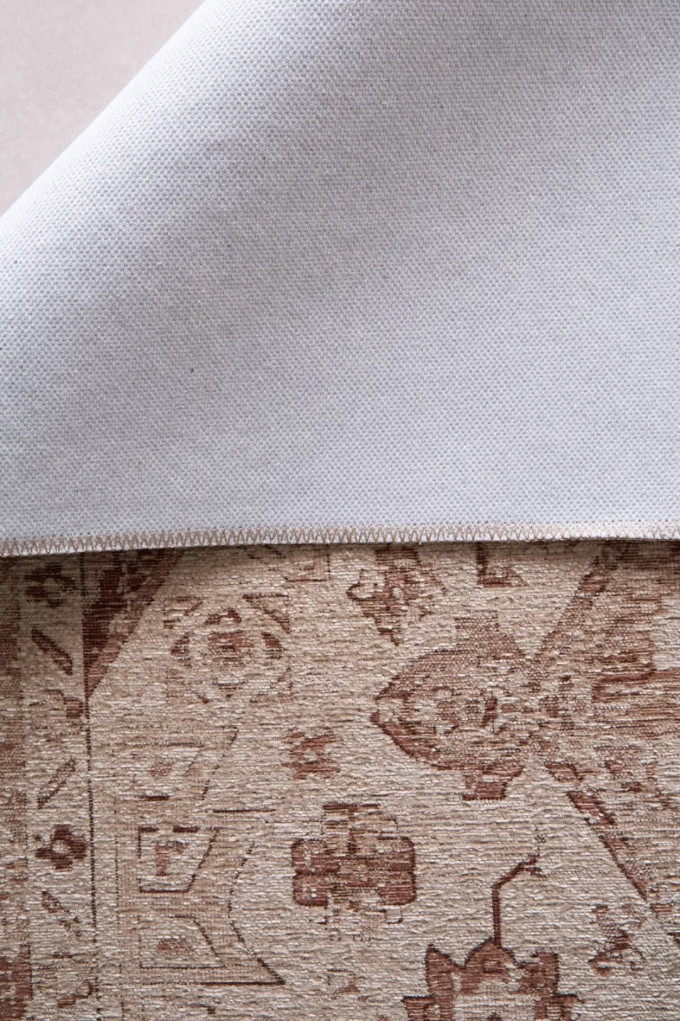 NOUS Living vloerkleed crème/roodbruin, foto 4