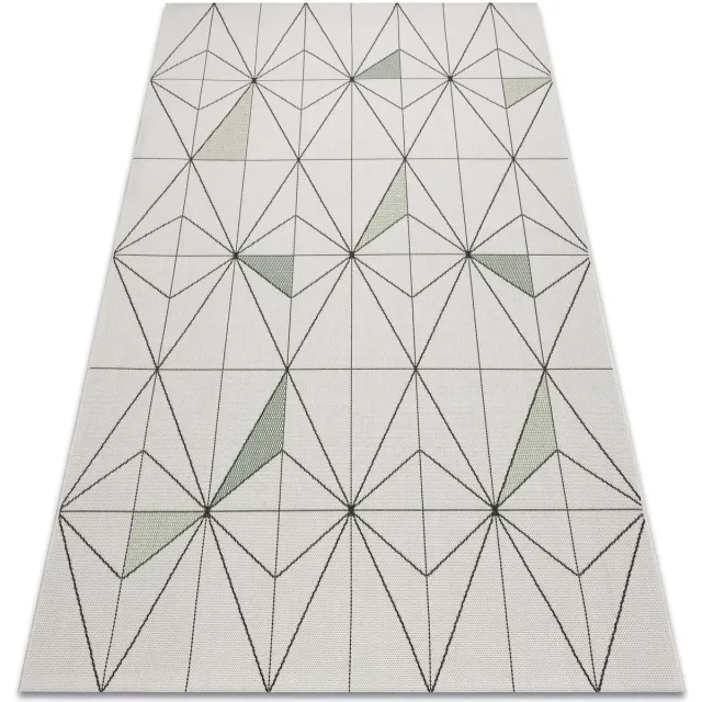 RUGSX Kleden Rugsx Sisal tapitj SISAL COLOR 19447/062 Ruit Drieho 200x290 cm Wit