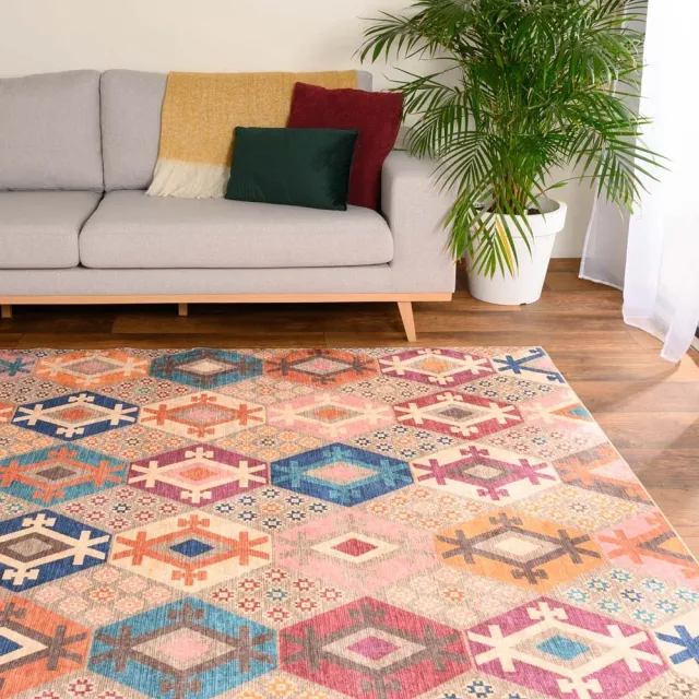 Tapeso Retro vloerkleed wasbaar - Moderna multi 240x340