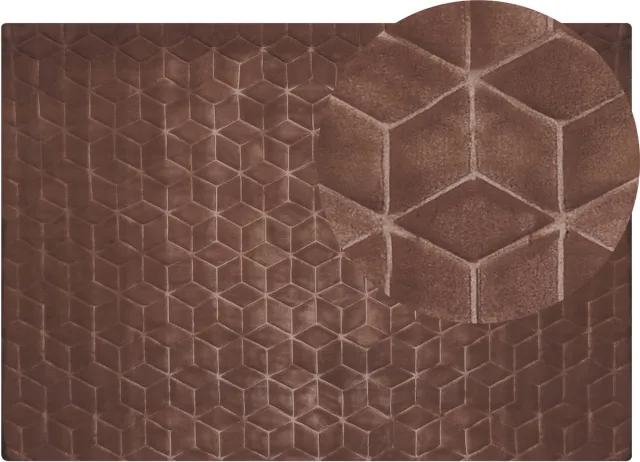 Beliani THATTA - Vloerkleed - Bruin - 160 x 230 cm - Nepbont