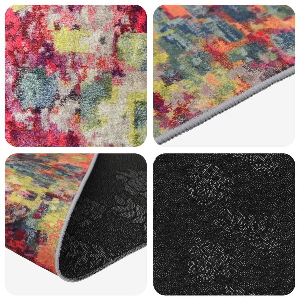 vidaXL Vloerkleedloper LESAKA kleurrijk 80 x 200 cm Diamantvelours meerkleurig, foto 4