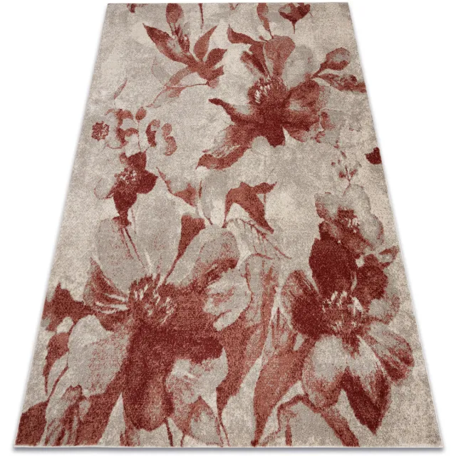 RUGSX Kleden Rugsx Tapijt FUSION 8259 crème / bordeauxrood - 240x330 cm Beige