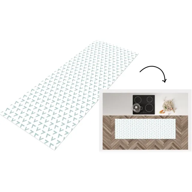 KitchenYeah Keukenloper - Loper keuken - Geometrie - Patronen - Abstract - 180x60 cm - Keukenloper vinyl Multicolor