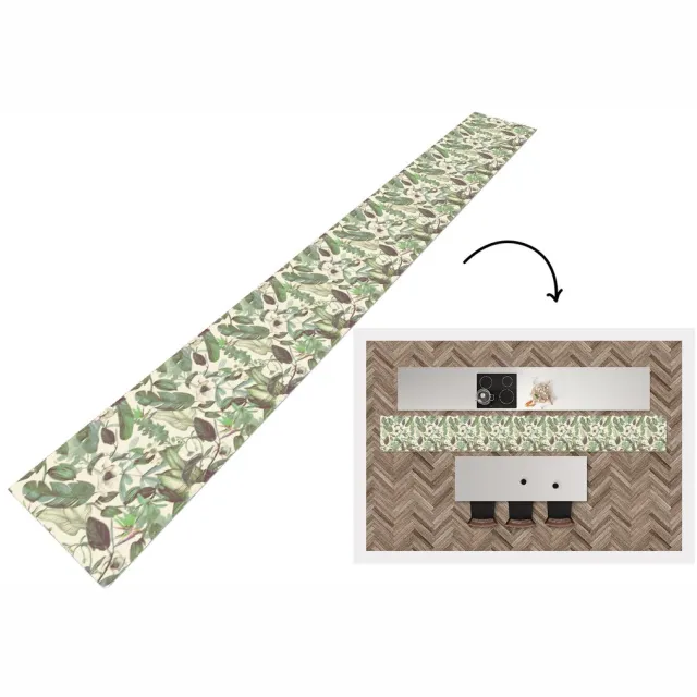 KitchenYeah Keukenloper - Keukenmat - Flora - Jungle - Vintage - Patronen - Keuken vloerkleed multicolor, foto 3