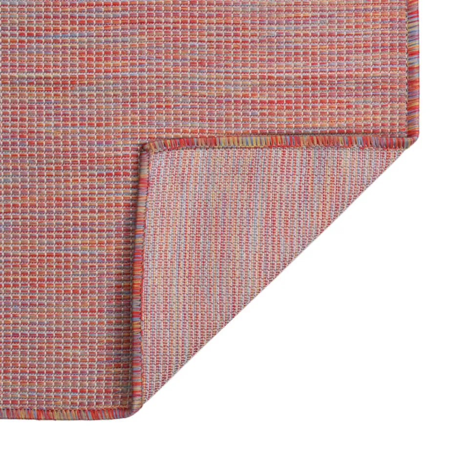 vidaXL Buitenkleed platgeweven 80x150 cm rood, foto 3