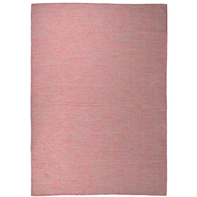 vidaXL Buitenkleed platgeweven 140x200 cm rood