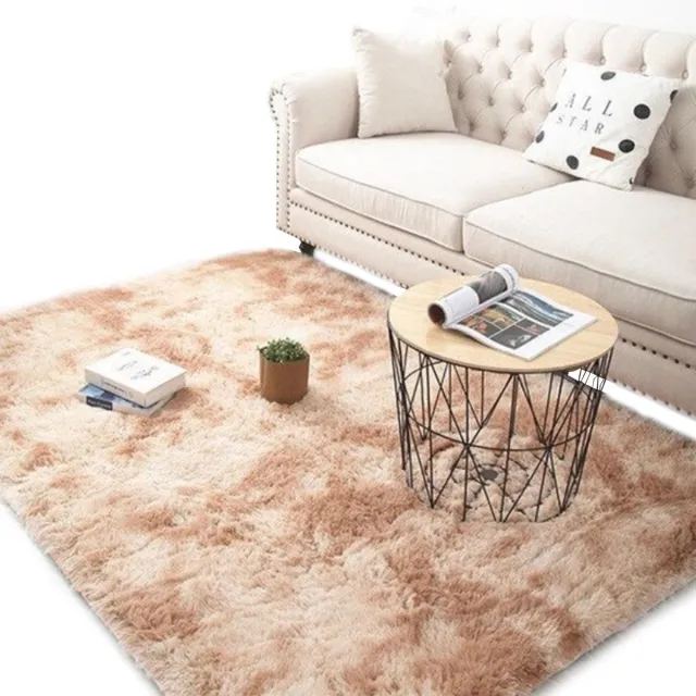 Happyment Zacht fluffy vloerkleed - Hoogpolig tapijt beige- Wasbaar - 160x230cm - Woonkamer, slaapkamer, kinderkamer