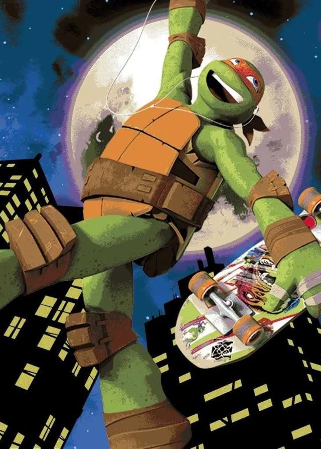 Associated weavers Tapijt Turtles - Mike Skate Groen