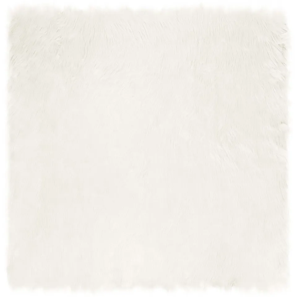 vidaXL Tapijt van imitatie TAFALLA Wit 240 x 240 cm Polyester