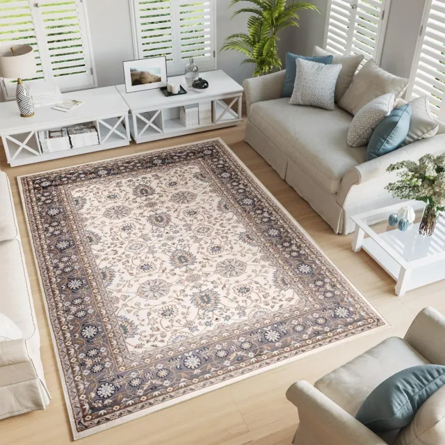 Tapiso Colorado Vloerkleed Beige Woonkamer Oosters Tapijt Creme