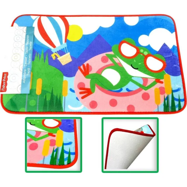 Fisher-Price Fisher Price Kikker speelkleed tapijtje baby - super zacht materiaal - 45 x 75 cm groot Multicolor