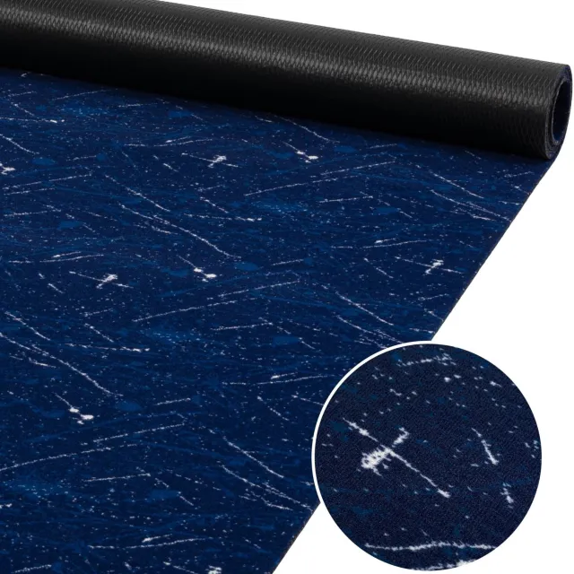 ANRO Keukenloper Rahma Blauw 120x100cm – Tapijtloper Wasbaar Antislip Gangloper Hal Laagpolig