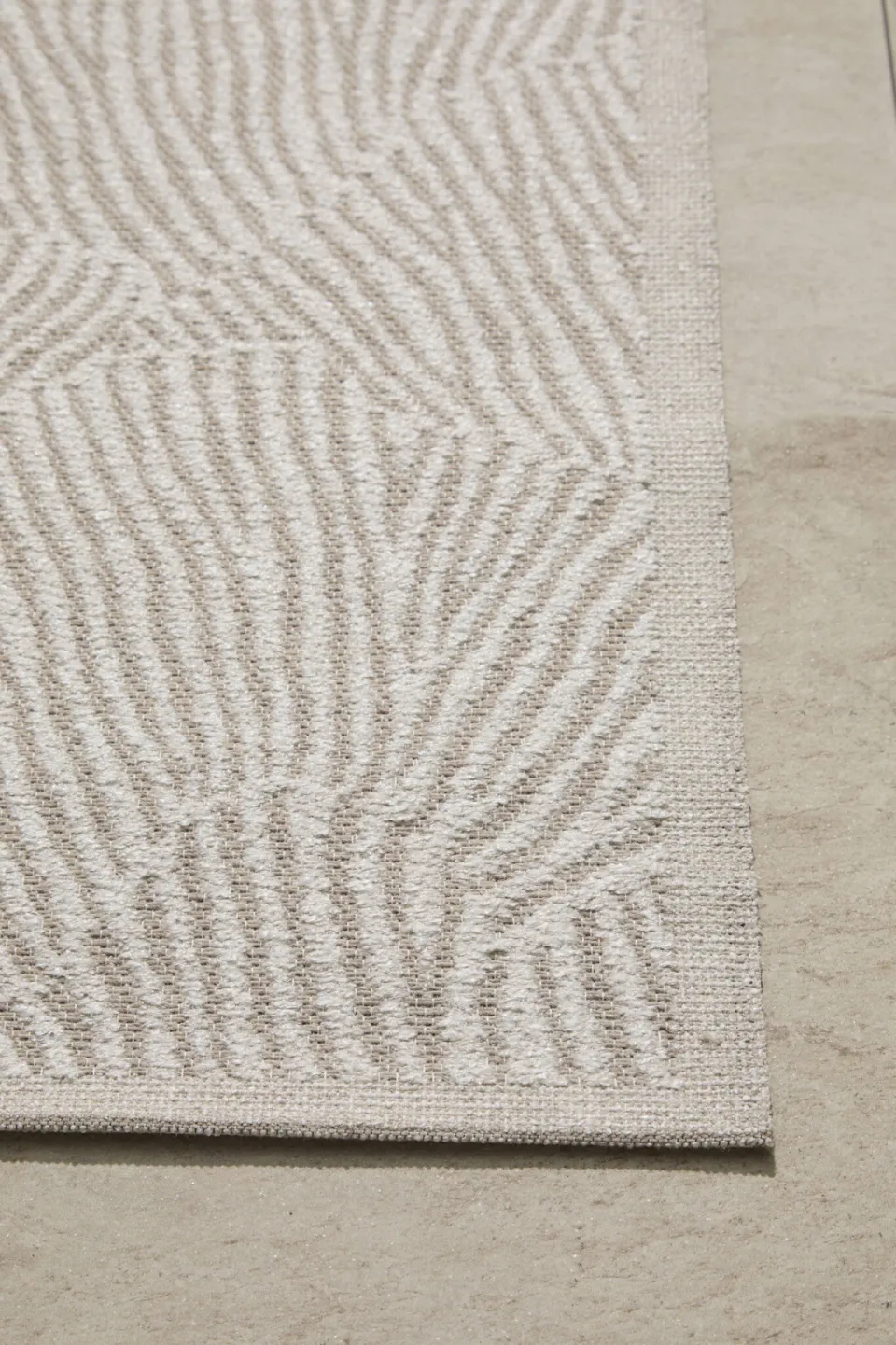 NOUS Living binnen- en buitenvloerkleed zand/off white (230x160 cm), foto 5