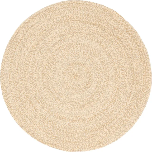 Pergamon Natuurvezelkleed Handgemaakt Jute Kaya Rond Beige
