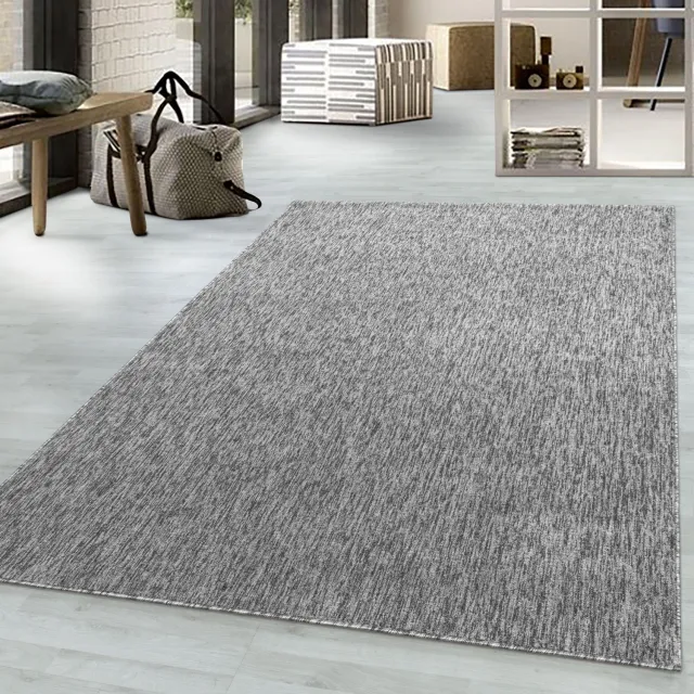 Adana Carpets Nizza Vloerkleed – Lichtrijs – Laagpolig & Effen Design – 160x230 cm Lichtgrijs