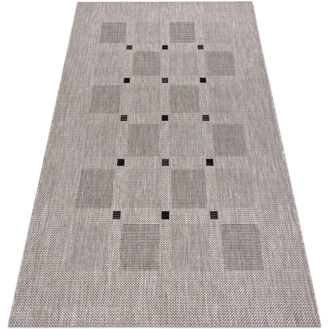 RUGSX Kleden Rugsx Sisal tapijt SISAL FLOORLUX 20079 BLOEMEN VIERKAN 160x230 cm Grijs