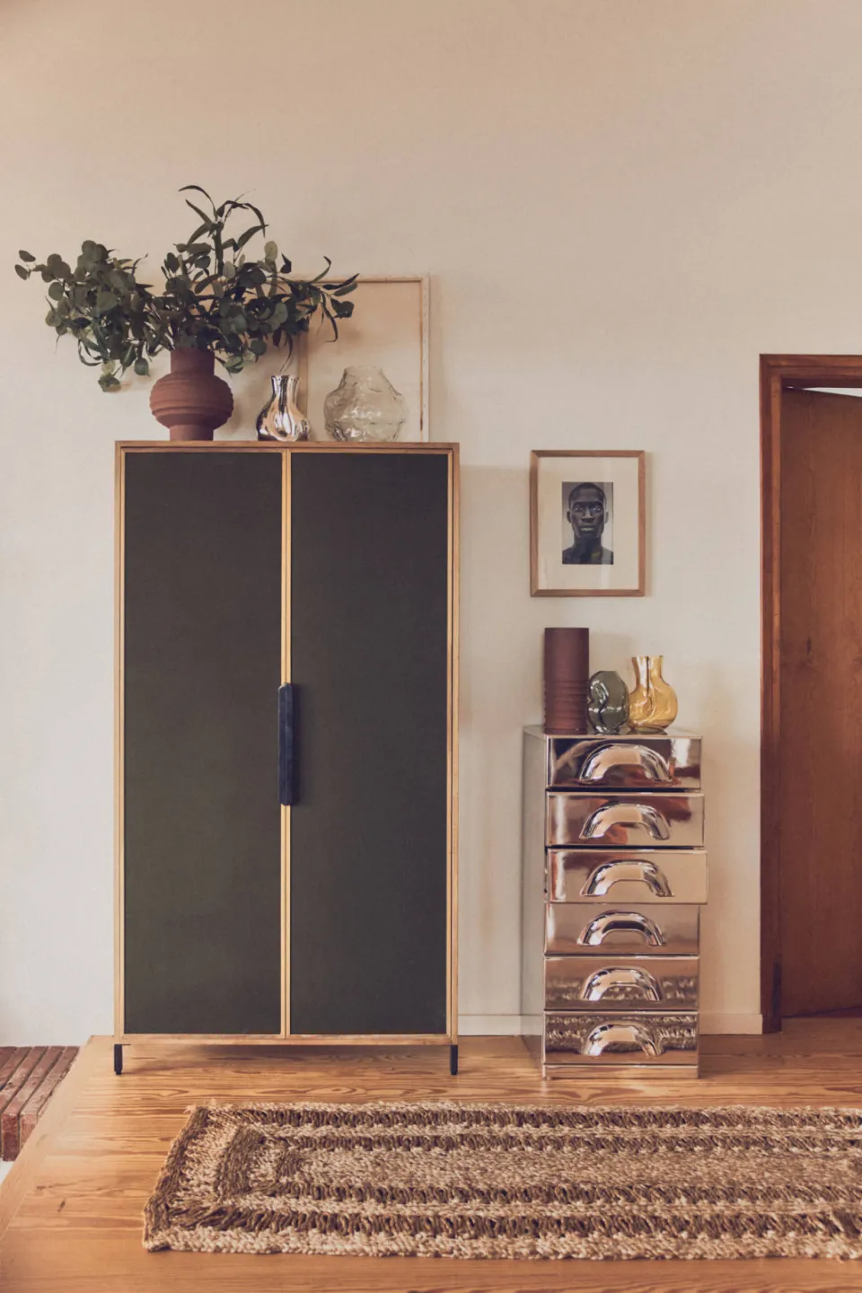 HKLIVING Soleil jute gangloper bruin, foto 2