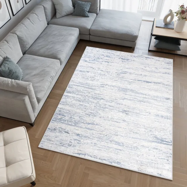 Tapiso Sky Vloerkleed Grijs Lijnen Woonkamer Tapijt Maat - 140x200 Lichtgrijs3