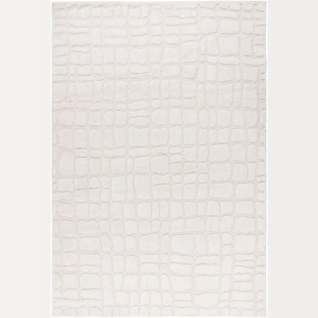 Padiro stijlvol laagpolig vloerkleed - crème / offwhite - abstract boho-ontwerp - voor vloerverwarming - van polyester en jute beige