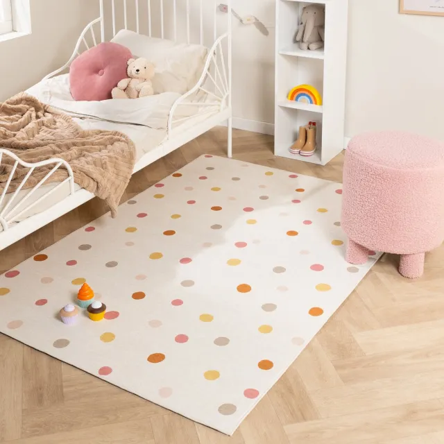 Little Olly Wasbaar kindervloerkleed - Evi Confetti Multicolor - 80x150cm