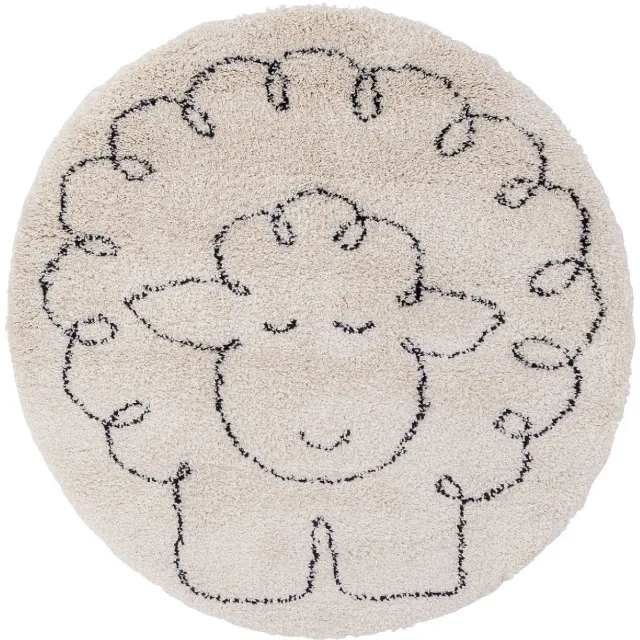 AFK Living Rond kinderkleed zacht en dik PETIT MOUTON beige