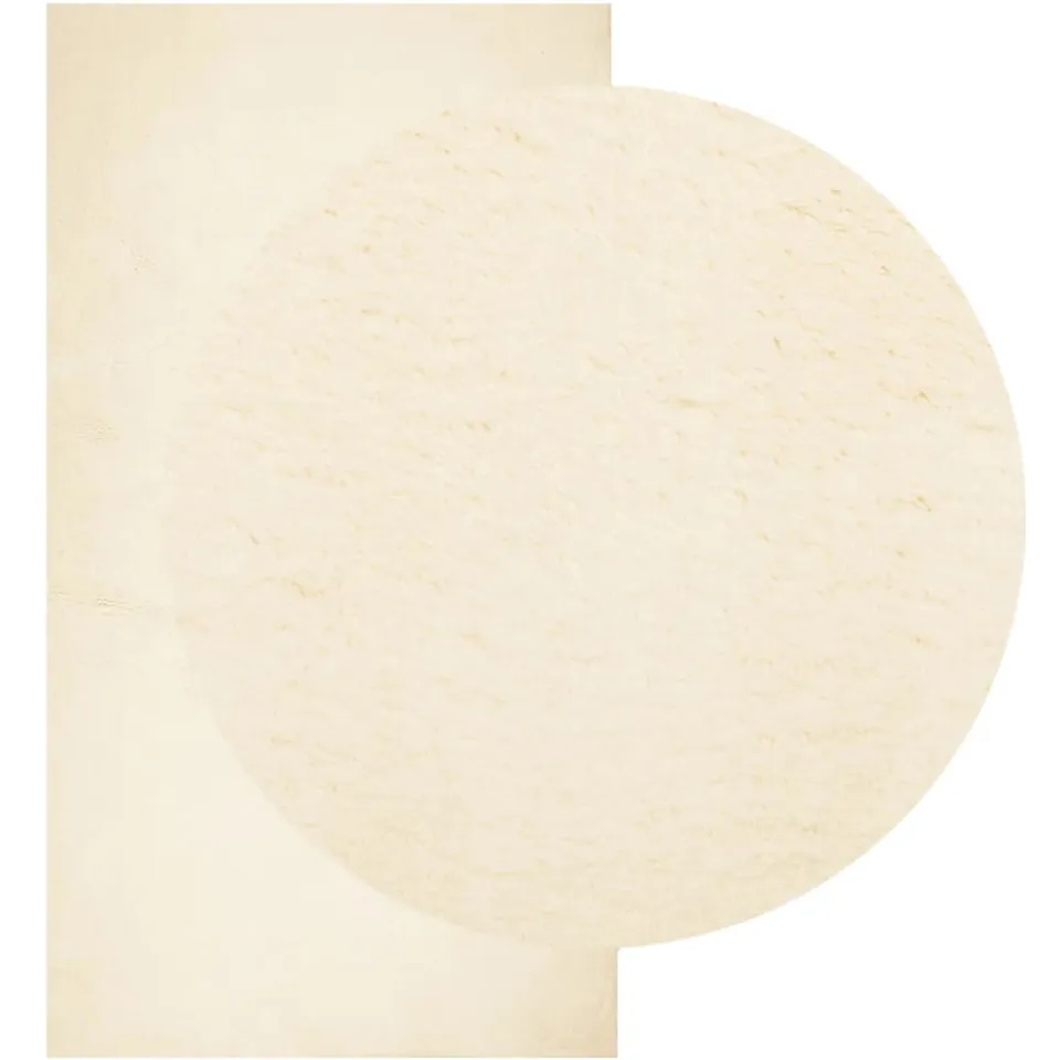 vidaXL Vloerkleed HUARTE laagpolig zacht wasbaar 80x150 cm crème, foto 2