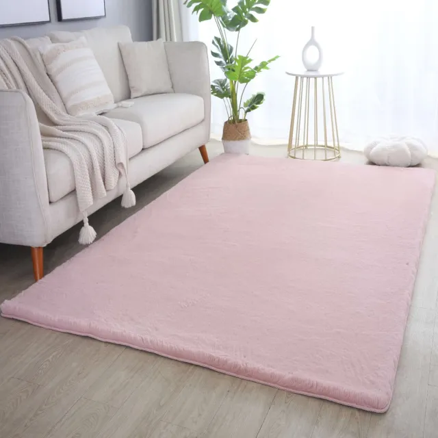 flycarpets Teresa Hoogpolig Fluffy Vloerkleed - Roze - 160x230 cm