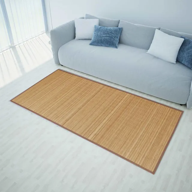 vidaXL Tapijt rechthoekig 80x200 cm bamboe bruin