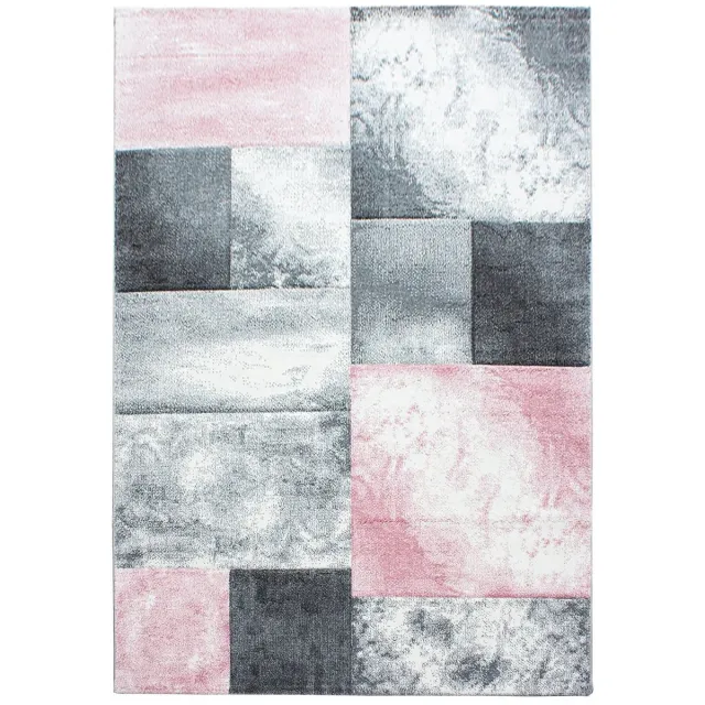 Dutch XXL Modern Vloerkleed | Tapijt | Hawaii | Blokken | Roze | 280x370 cm