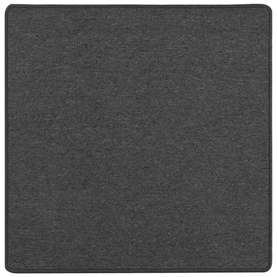 vidaXL Tapijt Loper Donkergrijs 100 x 100 cm 100% Polypropyleen Middelgrijs