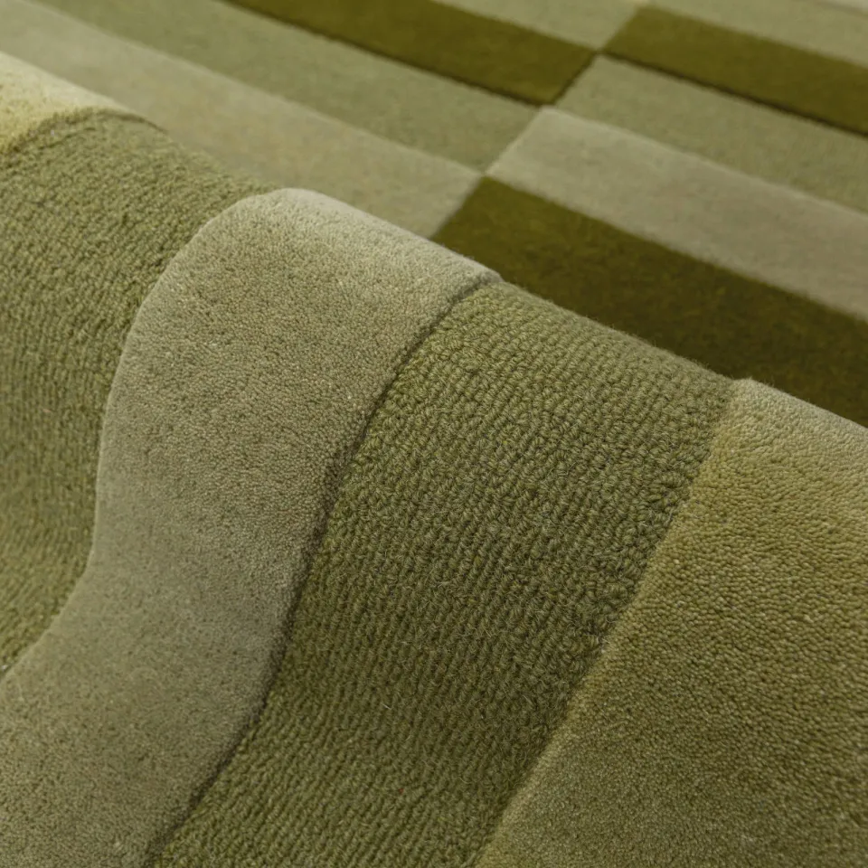 Flair Rugs Eldon wollen ovaal vloerkleed groen, foto 4