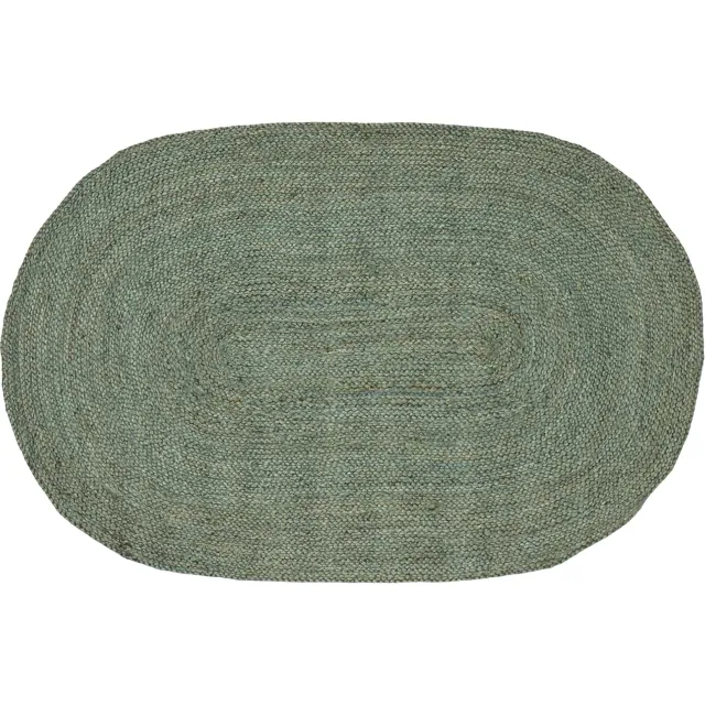 vidaXL Vloerkleden Olijfgroen 122 x 183 cm Jute