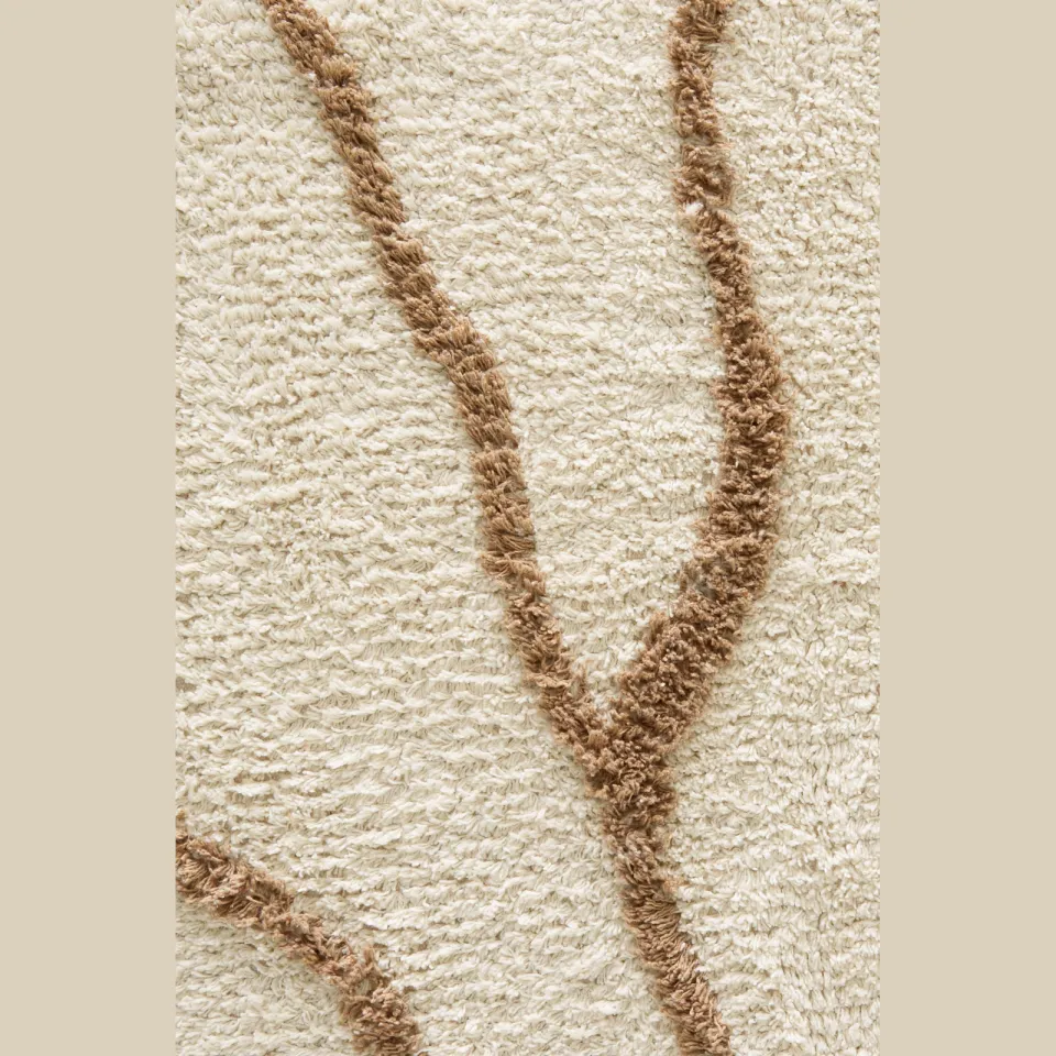 NOUS Living katoenen vloerkleed crème, foto 3