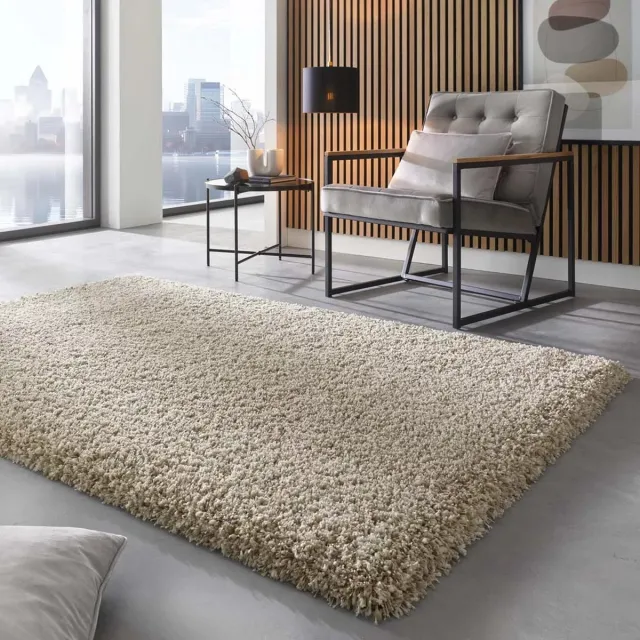Shaggy Prime Rond hoogpolig vloerkleed - Shaggy Prime wit/beige 200