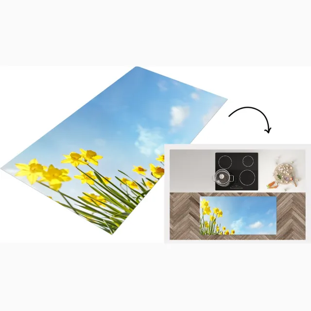 KitchenYeah Keukenloper - Loper keuken - Bloemen - Narcis - Lente - Keukenloper vinyl multicolor, foto 2