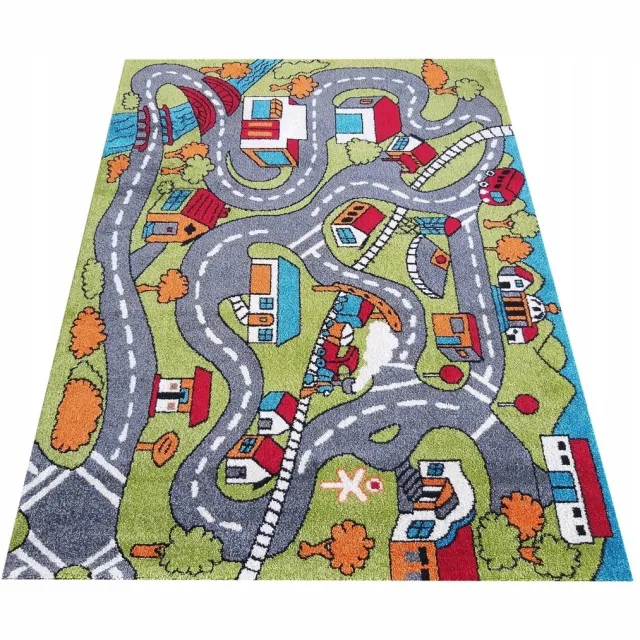 DYWANPOL SP.Z O.O. Kindertapijt Bella 160x220 cm Grijs - Zacht en Veilig Oranje
