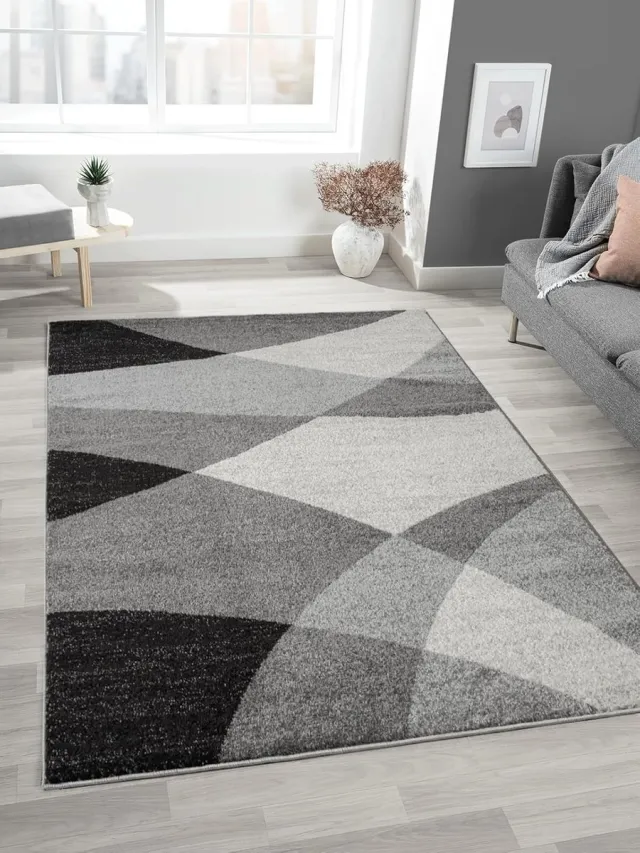 Famanu Modern laagpolig tapijt geometrisch patroon grijs 160 x 220 cm. Een veelzijdige en handige keuze voor dagelijks gebruik in en om het huis. Eenvoudig te gebruiken en geschikt voor dagelijks gebruik in en om het huis.