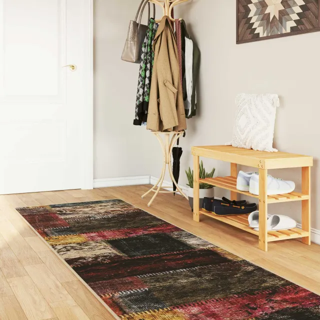vidaXL Vloerkleedloper MARSA Meerkleurig 100 x 400 cm Polyester en PVC, foto 2