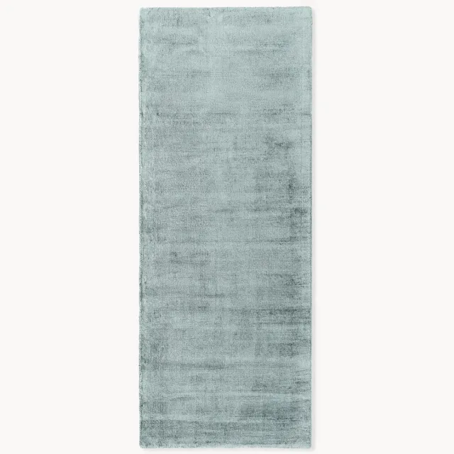 Westwing Collection Handgeweven viscose loper Jane blauw