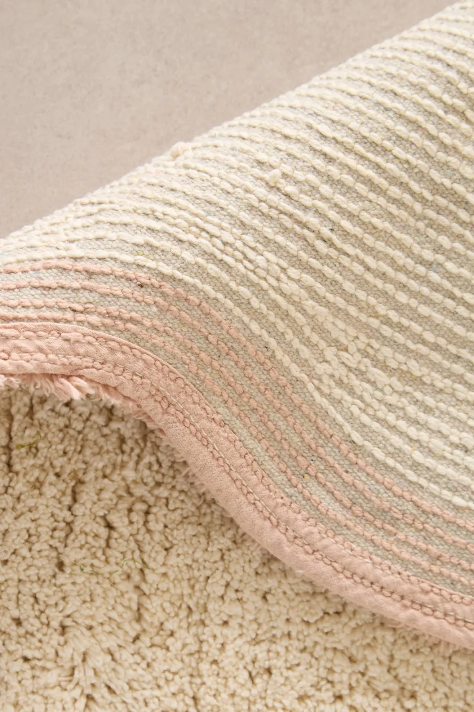 NOUS Kids Soof kindervloerkleed crème roze, foto 5