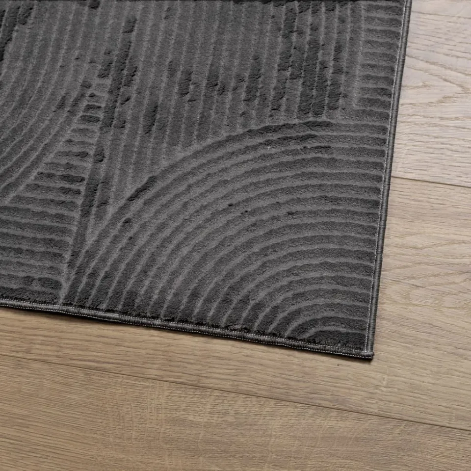 vidaXL Vloerkleed IZA laagpolig Scandinavisch 100x200 cm antraciet, foto 4