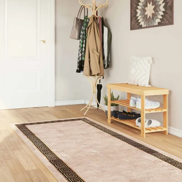 vidaXL Vloerkleedloper MARSA Beige en zwart 80 x 350 cm, foto 2