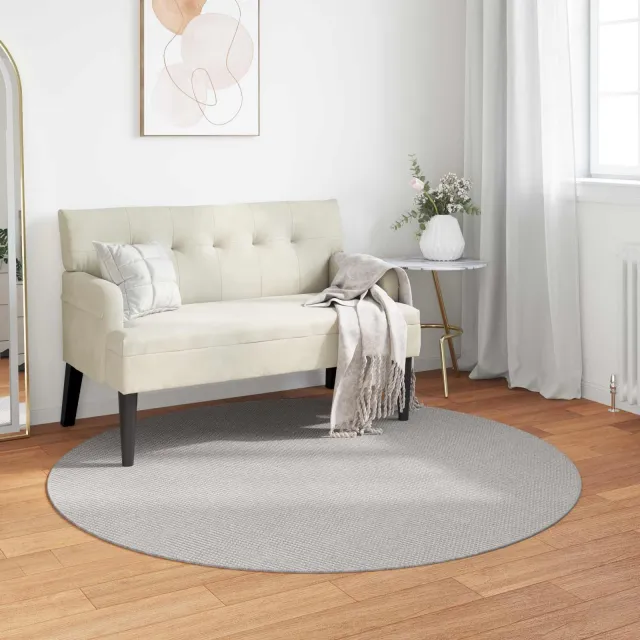 vidaXL Binnen kleed LUGO Crème en Grijs Ø 200 CM Polyester, foto 2