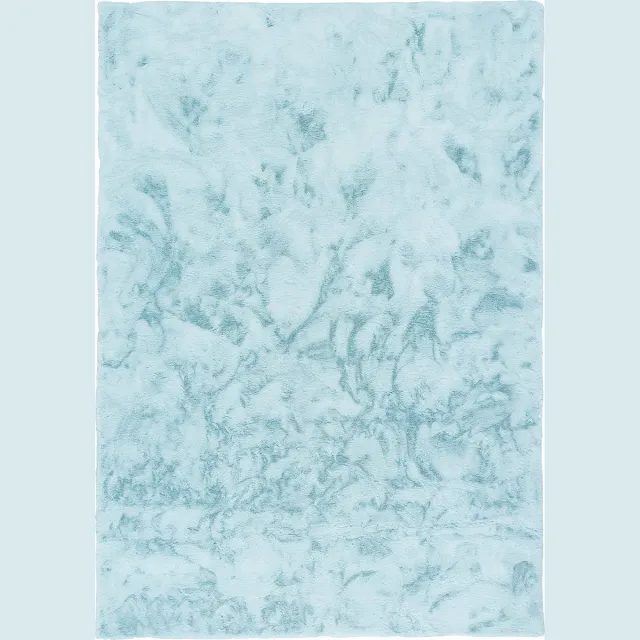 Pergamon Luxe Super Zachte Bont Vloerkleed Tapijt Plush Blauw