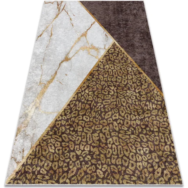 RUGSX Kleden Rugsx MIRO 51338.805 tapijt wasbaar marmer, geometrisch 160x220 cm Bruin