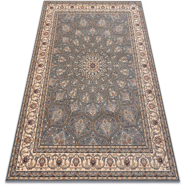 RUGSX Kleden Rugsx Wollen tapijt NAIN Rozet, frame, 1180/51034 blauw 240x340 cm