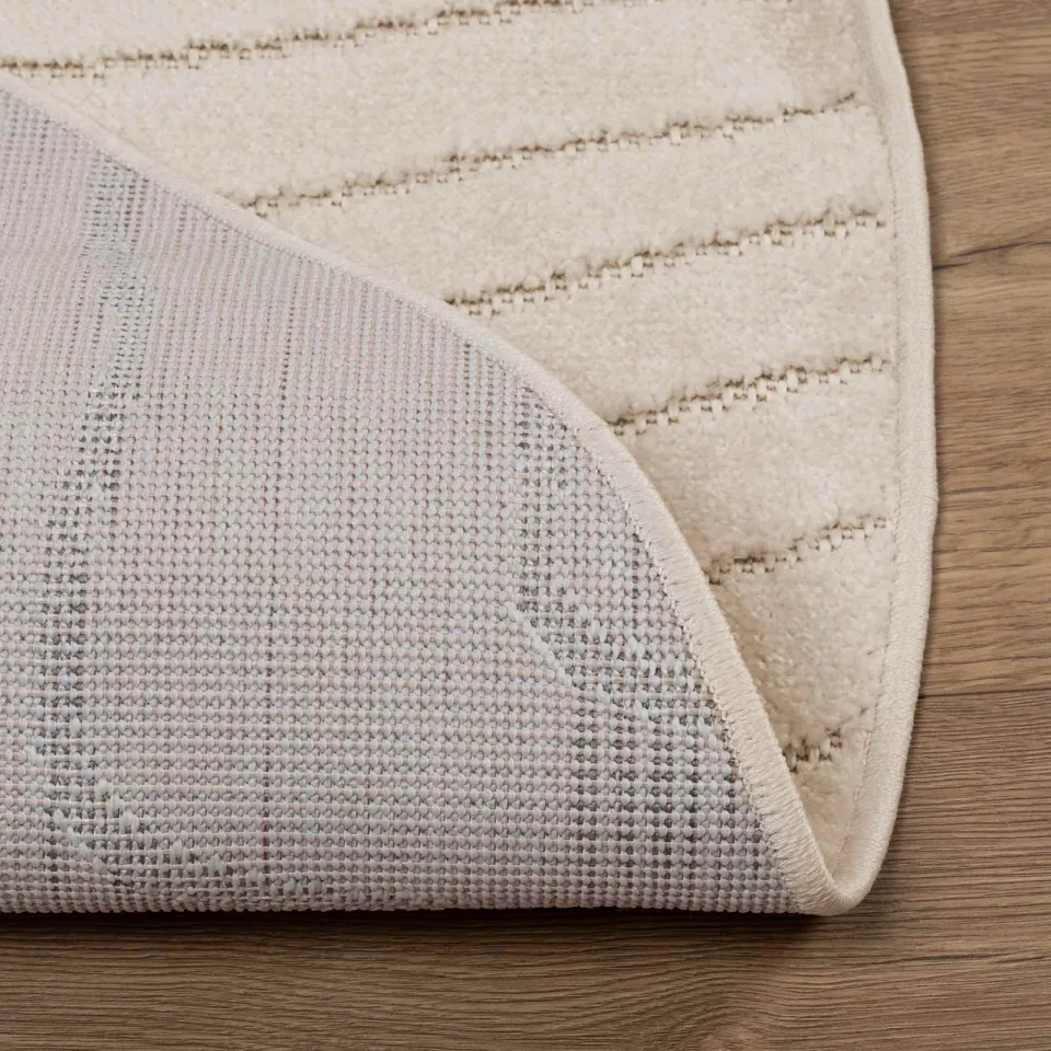 vidaXL Binnen- en buitentapijt PALMERAS Beige Ø 160 CM Polyester, foto 4