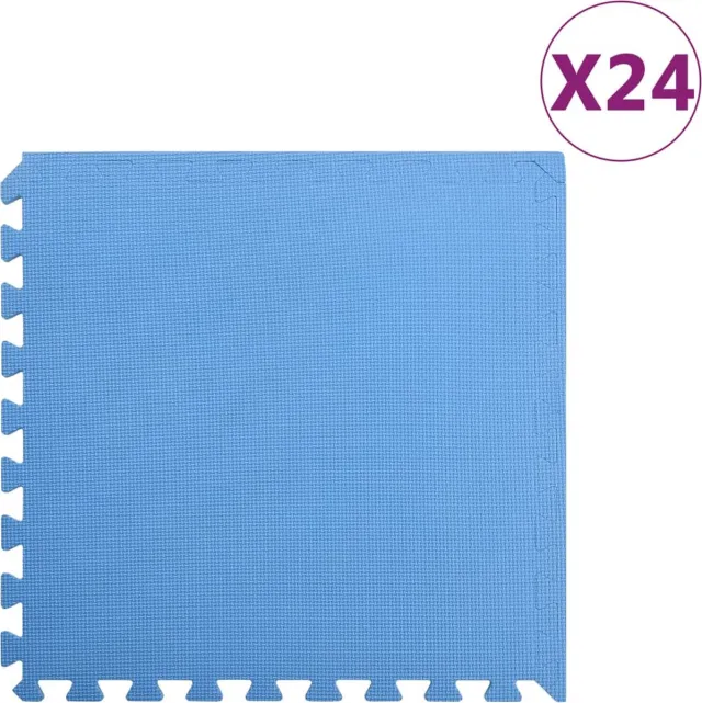 vidaXL Vloermatten - 24 - st - 8,64 - ㎡ - EVA-schuim - blauw