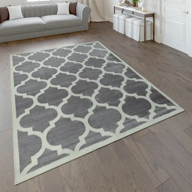 flycarpets Sinovo Modern Vloerkleed Barock - Grijs - Laagpolig Tapijt Loper