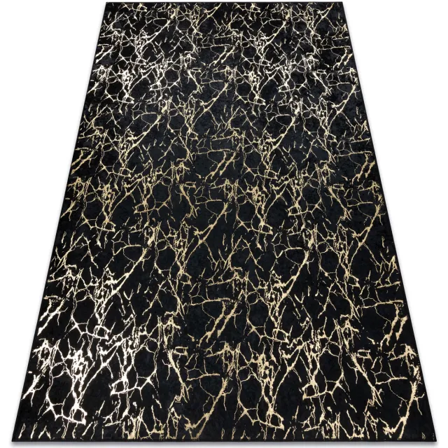 RUGSX Kleden Rugsx MIRO 11111.2106 tapijt wasbaar marmer, glamour ant 160x220 cm Zwart